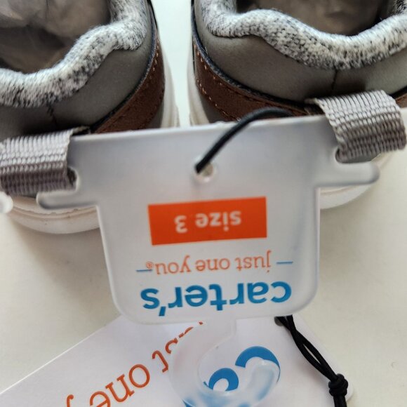 Carter's Just One You Baby Boys' Karson First Walker Sneakers - Gray Sz 3 Hook a - Picture 4 of 13